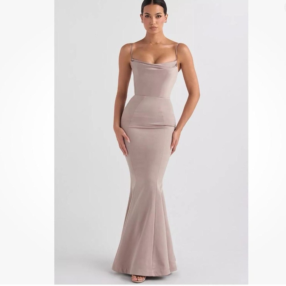 HOUSE OF CB SATIN MERMAID DRESS